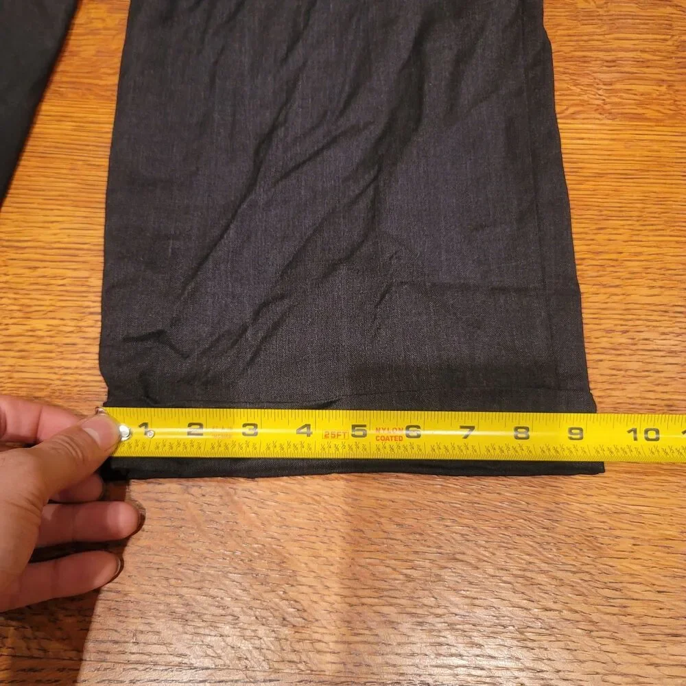 Brooks Brothers 1818 Madison 100% Wool Dress Pants Black Pleated Cuffed 43x37